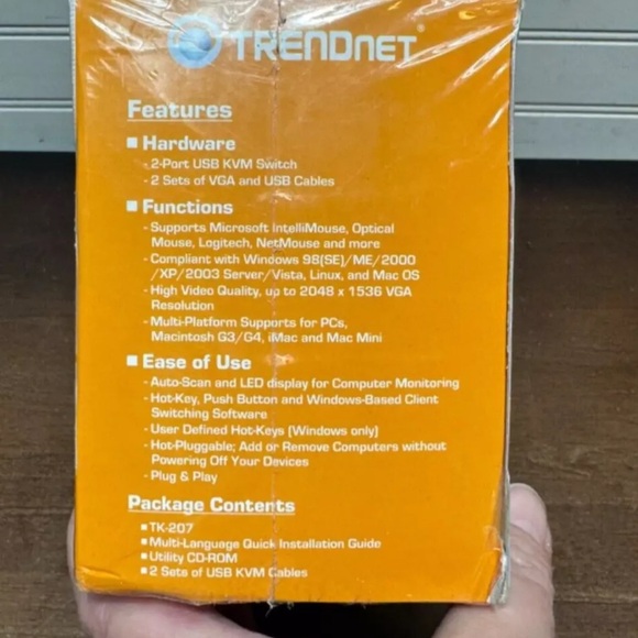 TRENDnet Tk207 2-port USB KVM Switch Cable Kit  Brand New Sealed - Picture 6 of 6